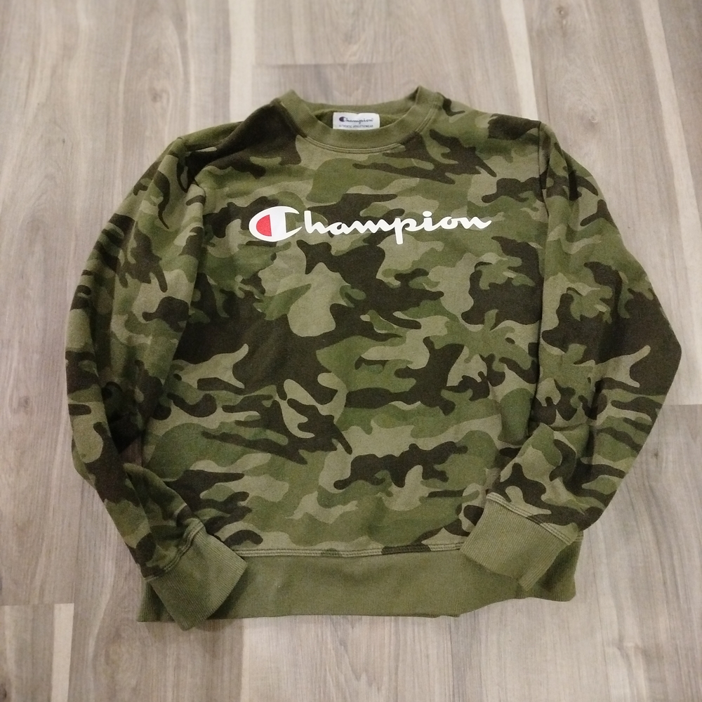 Champion Men's Crewneck Camouflage Sweater - Green